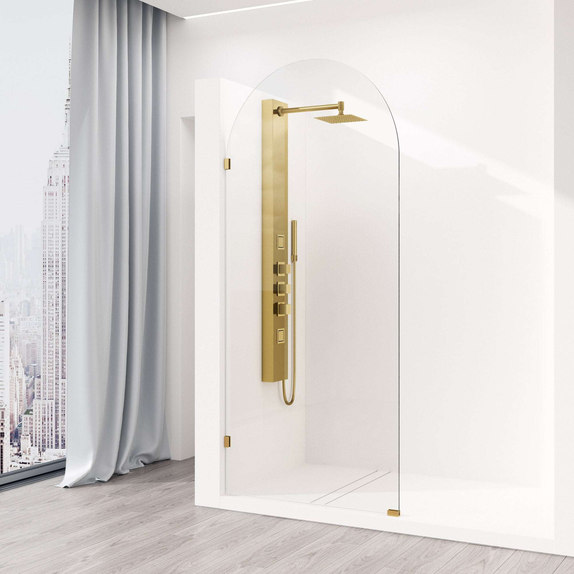 Arden Frameless Fixed Shower Screen - Image 65