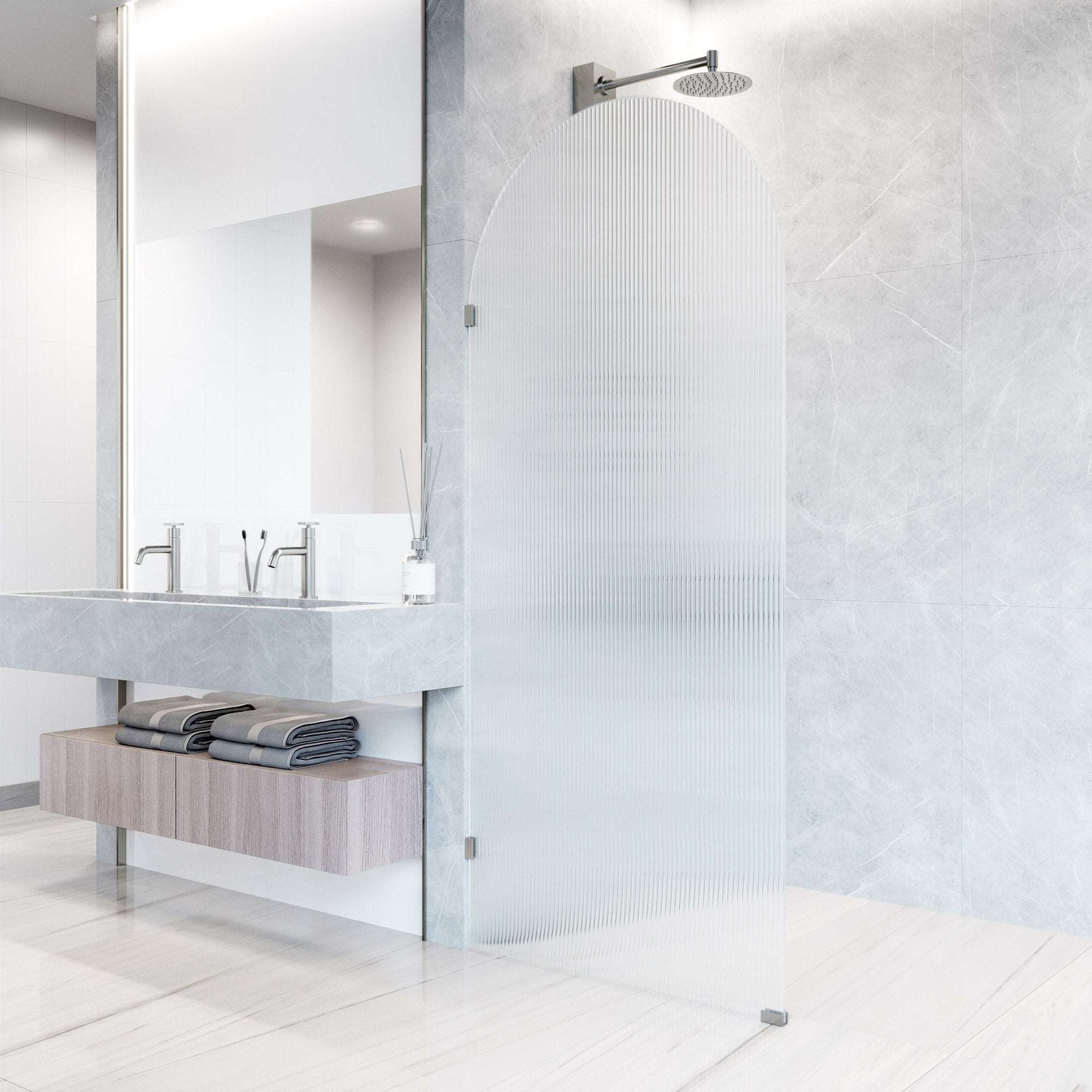 Arden Frameless Fixed Shower Screen - Image 96