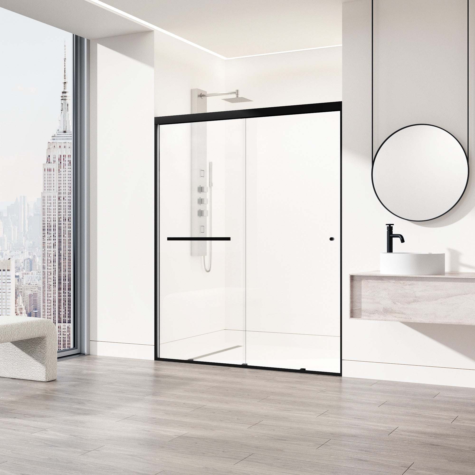Satro Framed Sliding Shower Door - Image 10