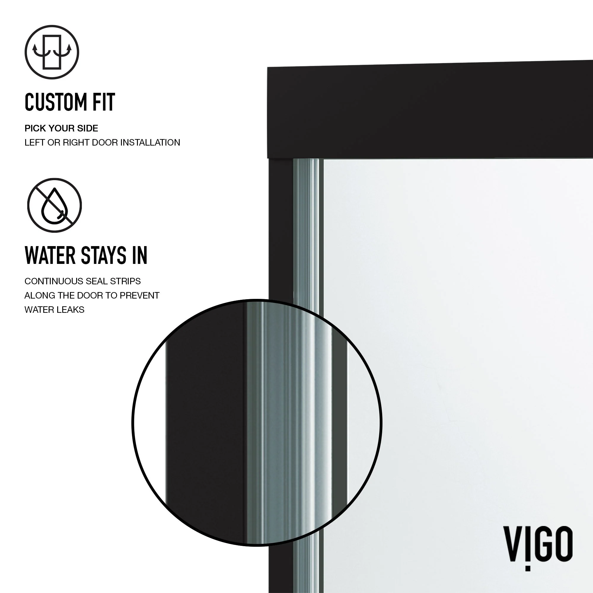 Satro Framed Sliding Shower Door - Image 11