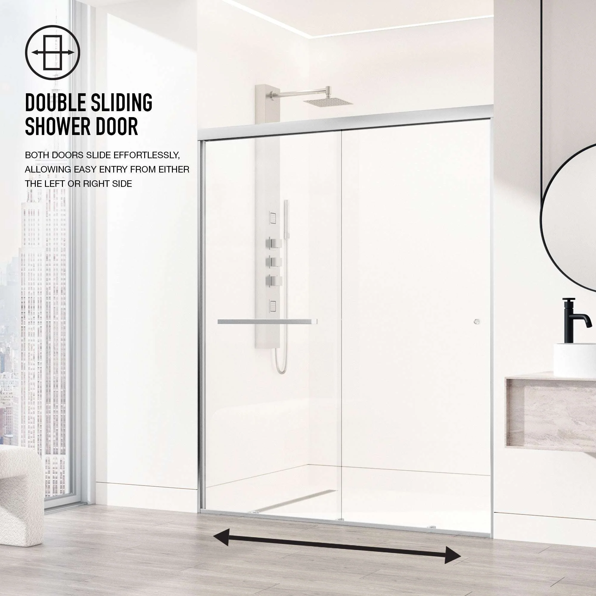 Satro Framed Sliding Shower Door - Image 21