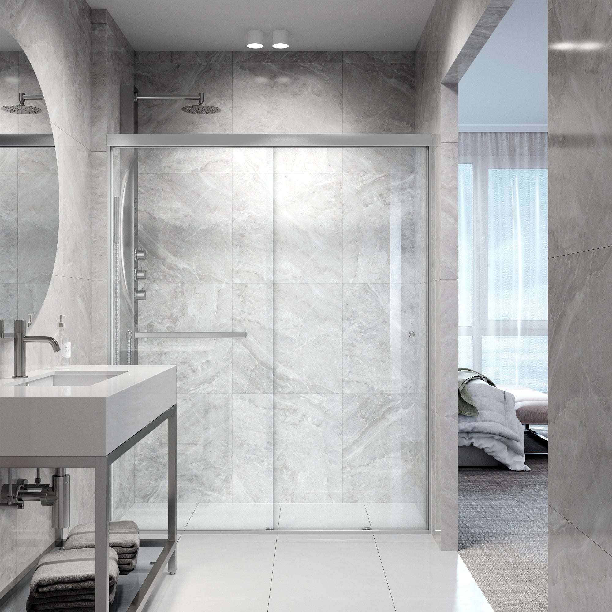 Satro Framed Sliding Shower Door - Image 23