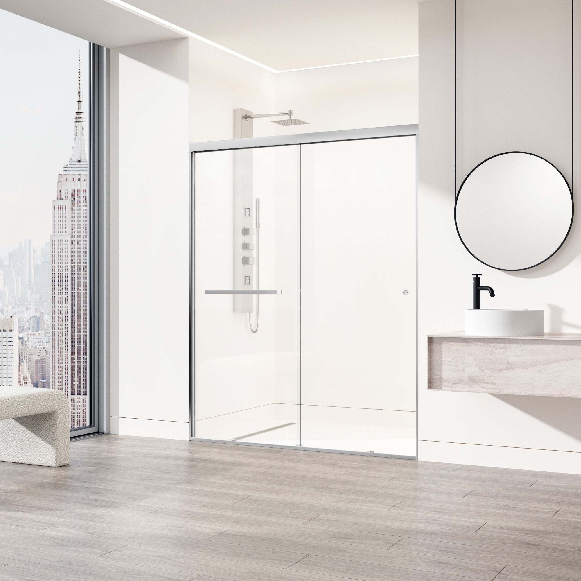 Satro Framed Sliding Shower Door - Image 25