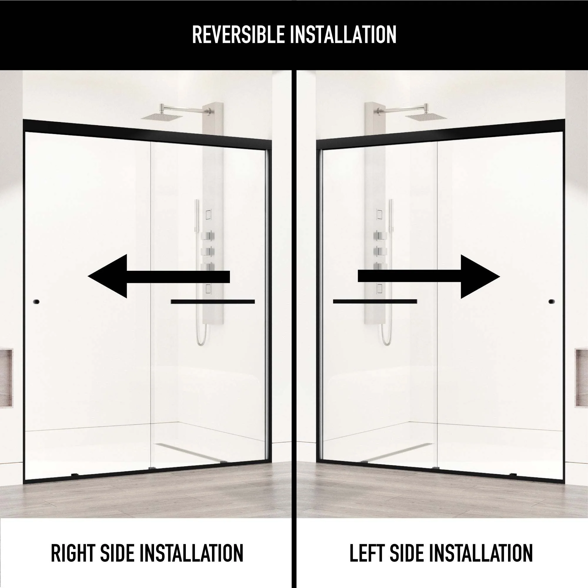 Satro Framed Sliding Shower Door - Image 5