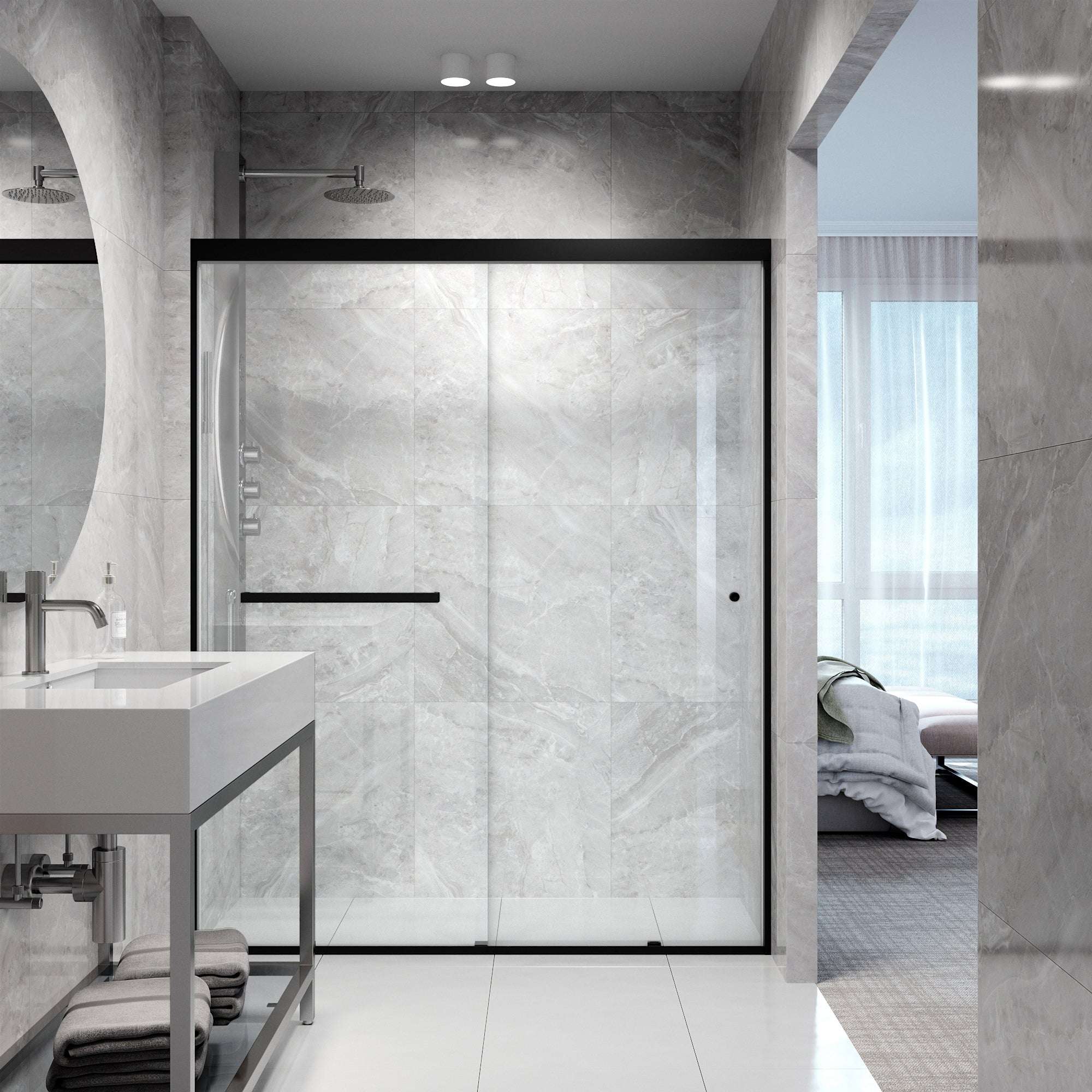 Satro Framed Sliding Shower Door - Image 8