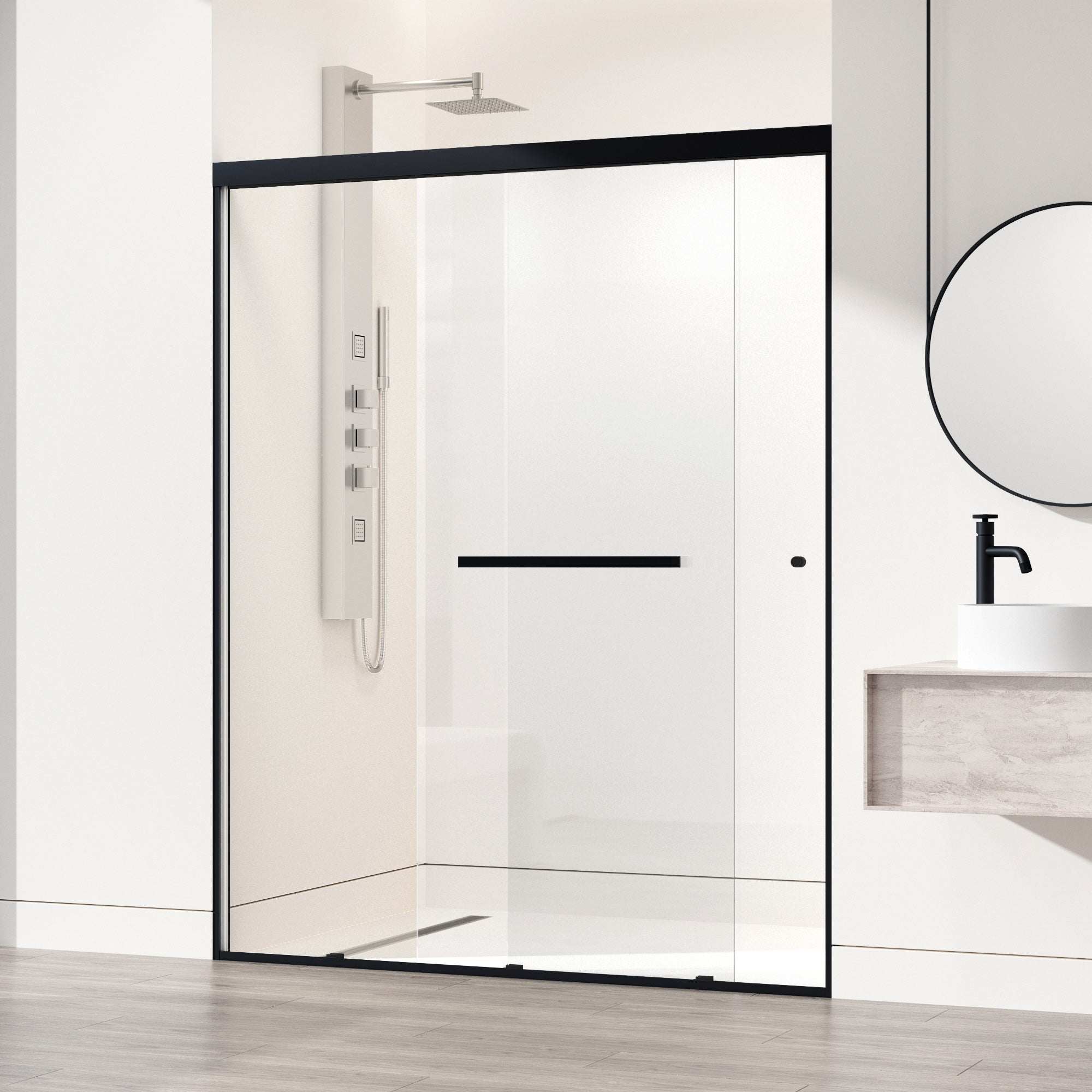 Satro Framed Sliding Shower Door - Image 9
