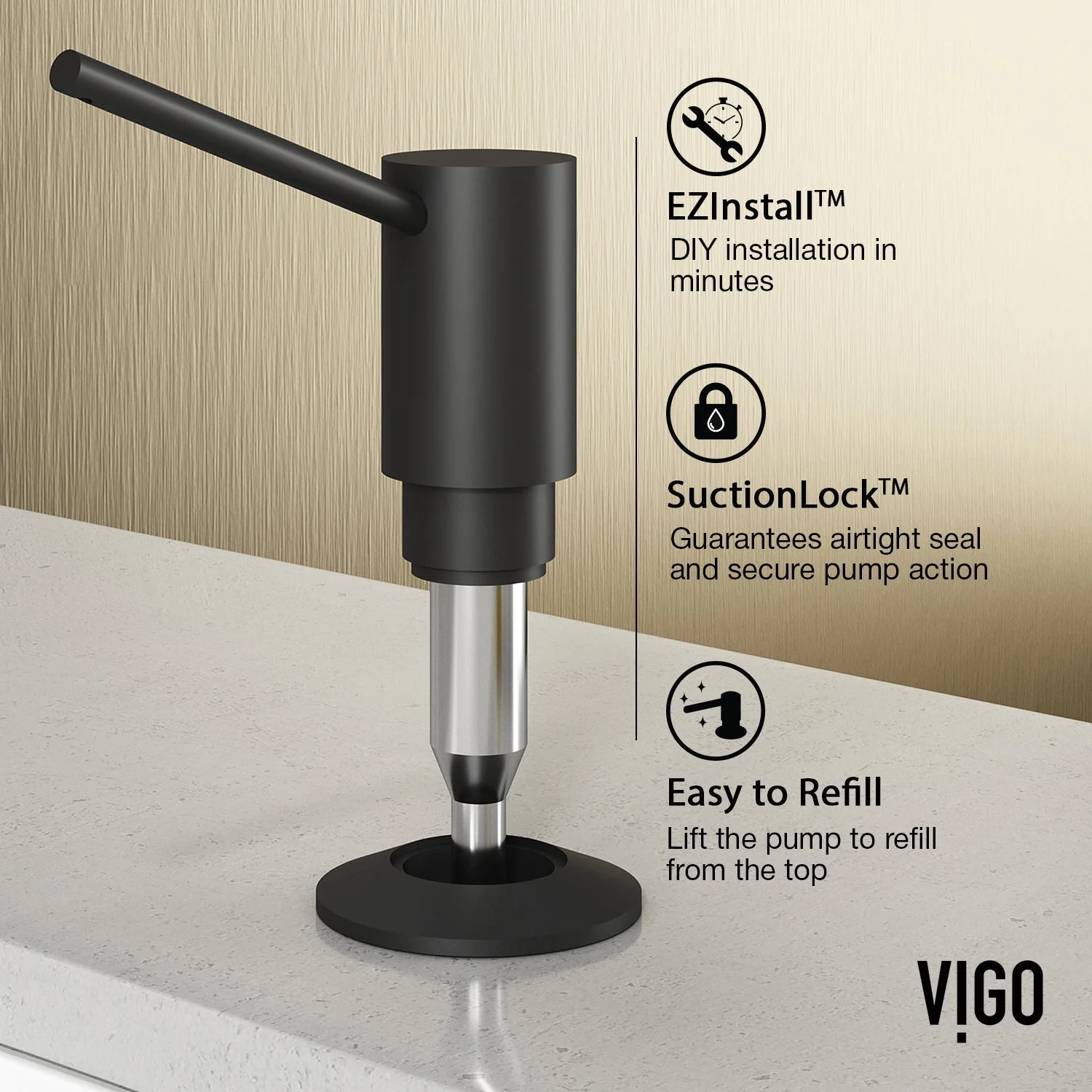 VIGO Greenwich Braddock Kitchen Soap Dispenser - Image 15