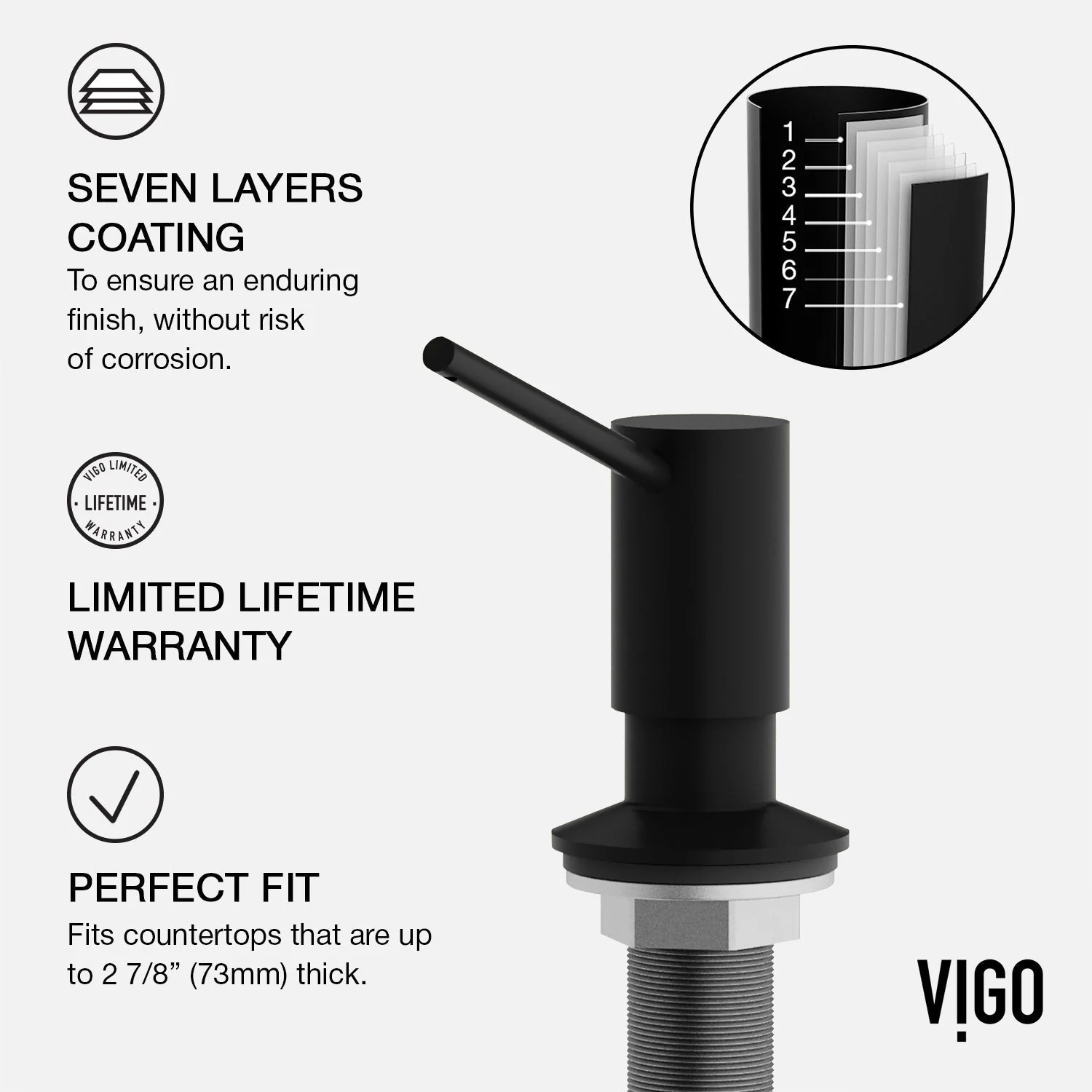 VIGO Greenwich Braddock Kitchen Soap Dispenser - Image 17