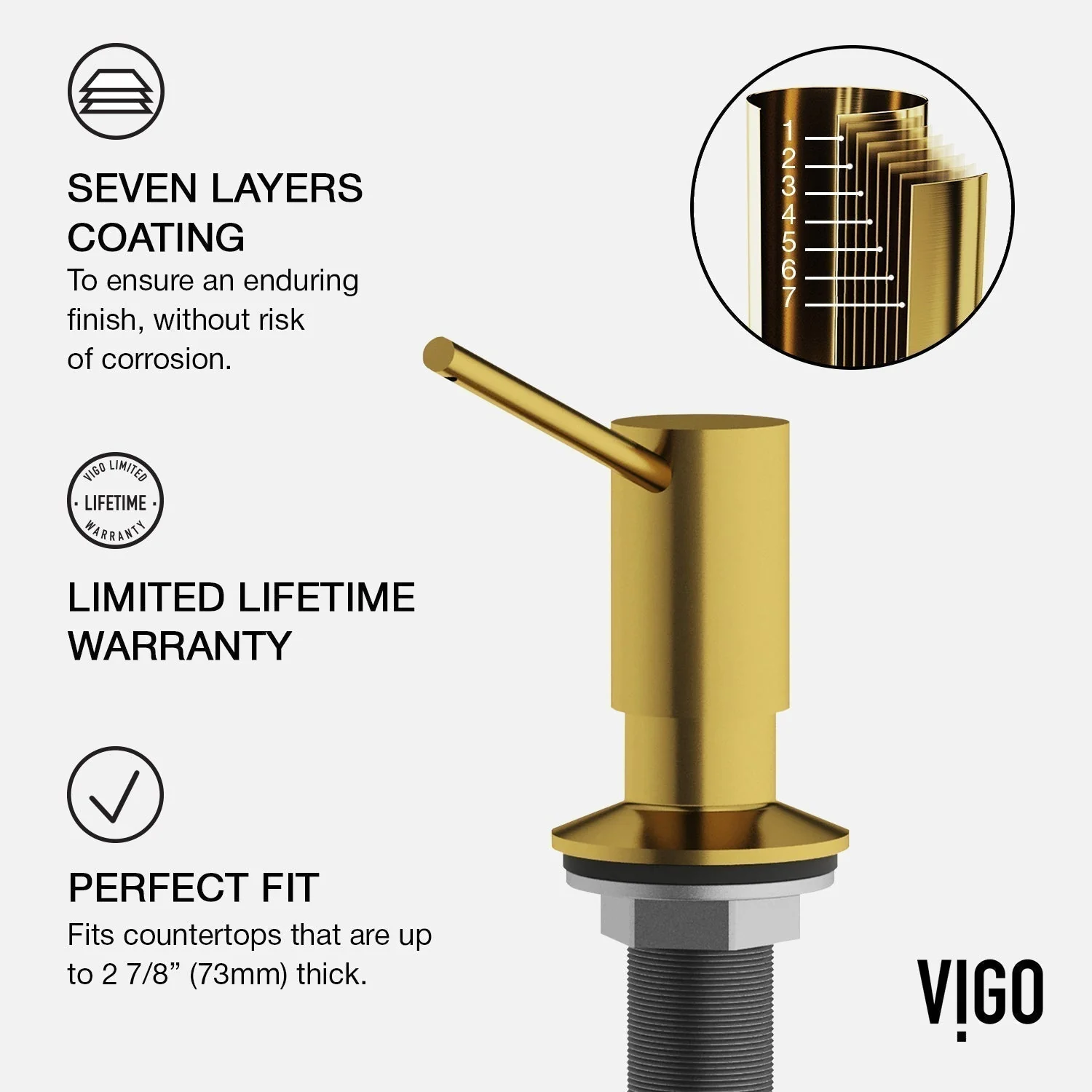 VIGO Greenwich Braddock Kitchen Soap Dispenser - Image 25