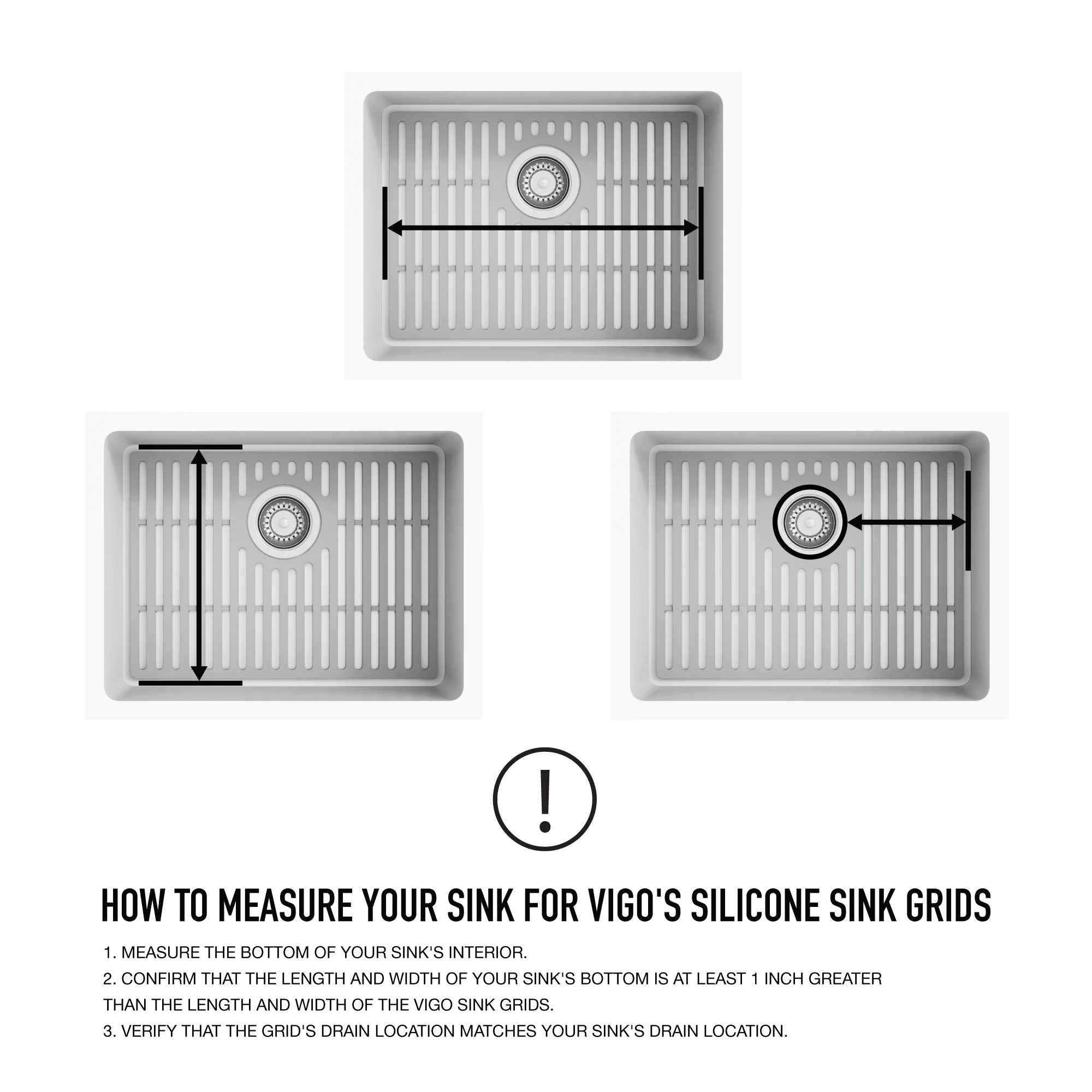 VIGO Edison 19 in. Silicone Kitchen Sink Bottom Grid - Image 3