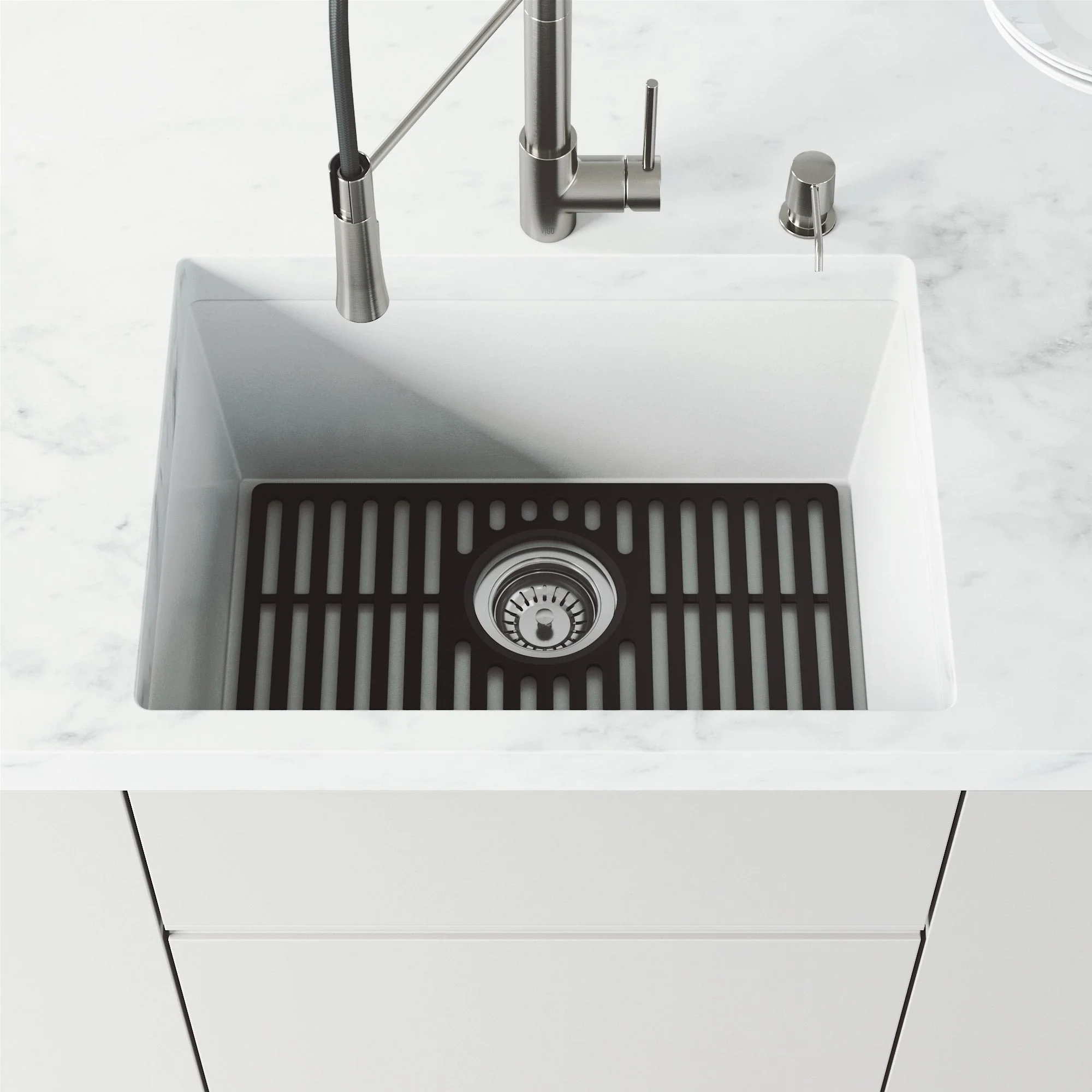 VIGO Edison 19 in. Silicone Kitchen Sink Bottom Grid - Image 8