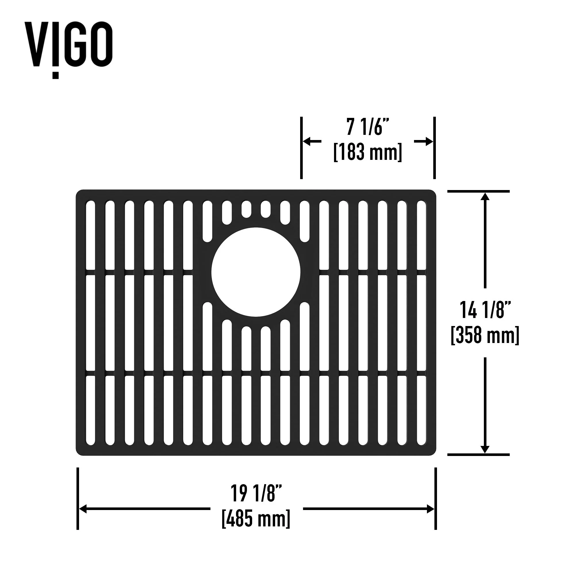 VIGO Edison 19 in. Silicone Kitchen Sink Bottom Grid - Image 9