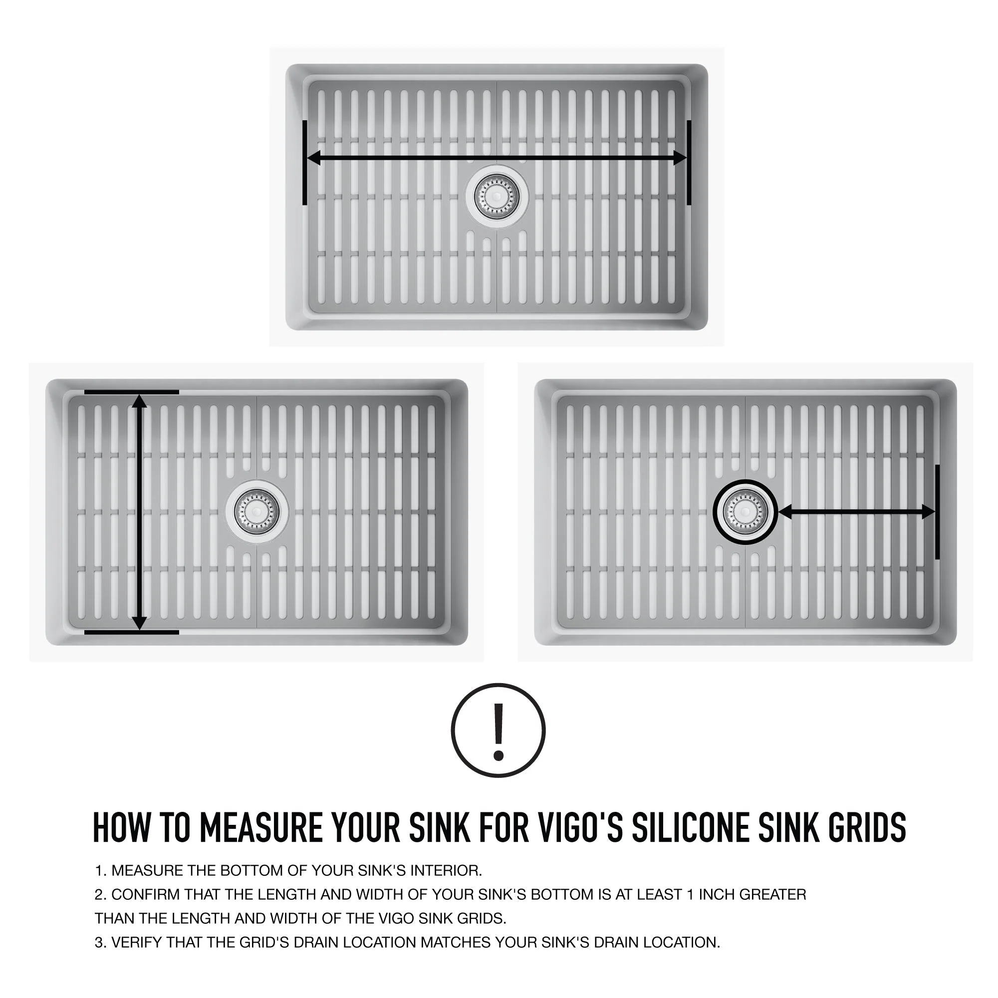 VIGO Edison 27 in. Silicone Kitchen Sink Bottom Grid - Image 3