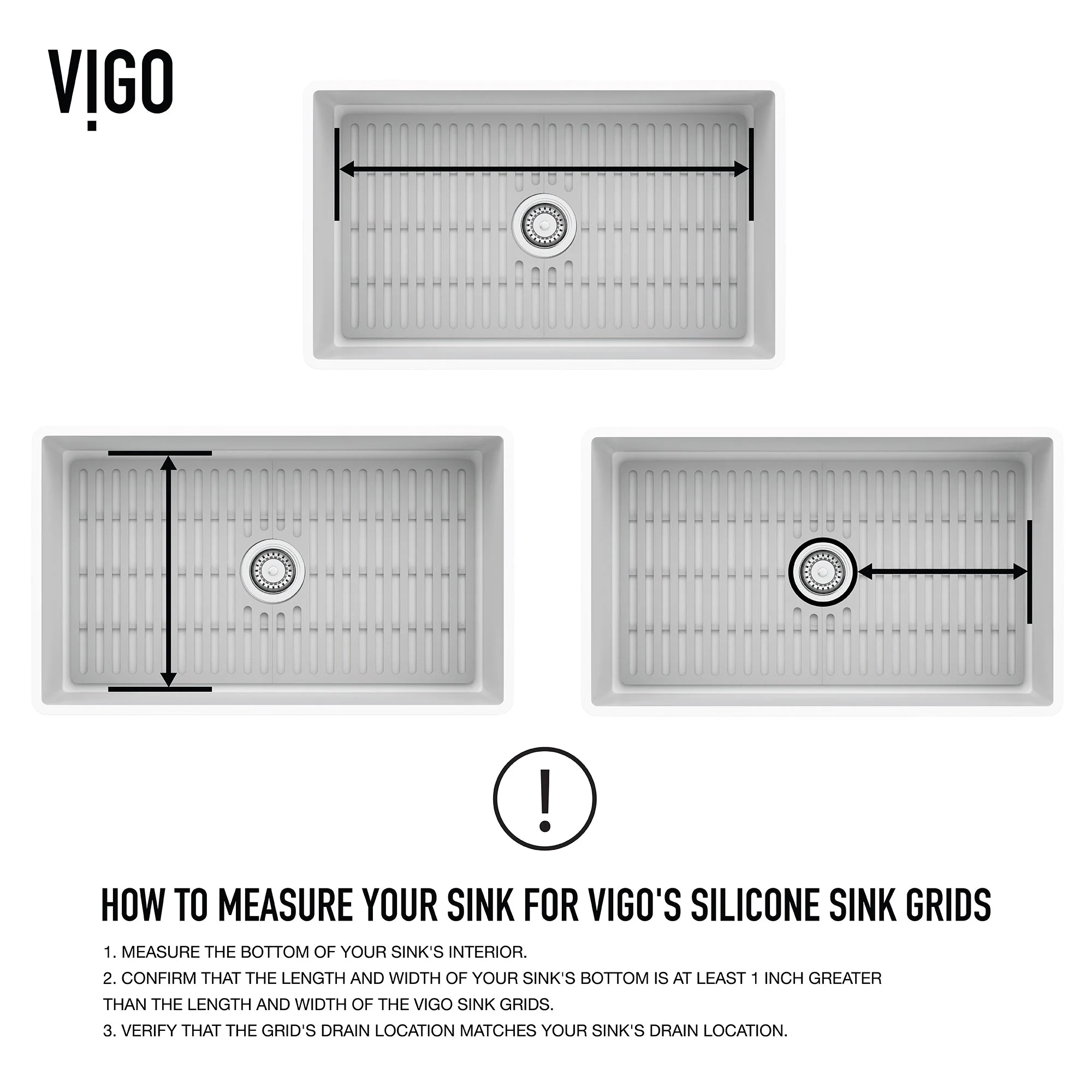 VIGO Edison Silicone Kitchen Sink Bottom Grid - Image 6